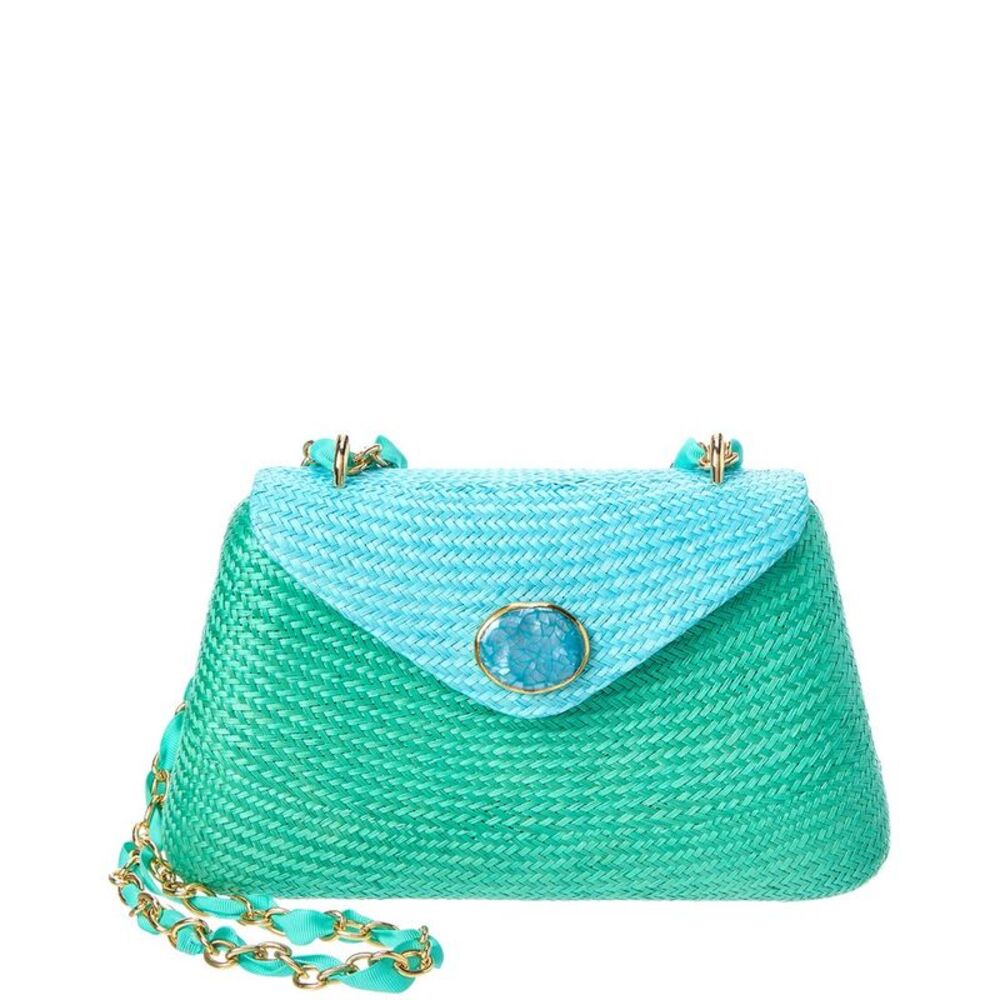 Rafé Rocio Straw Shoulder Bag, Blue